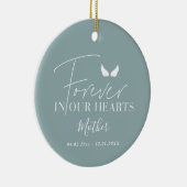 Blue Engel Flügel Weihnachtsbaum Keramik Ornament (Rechts)