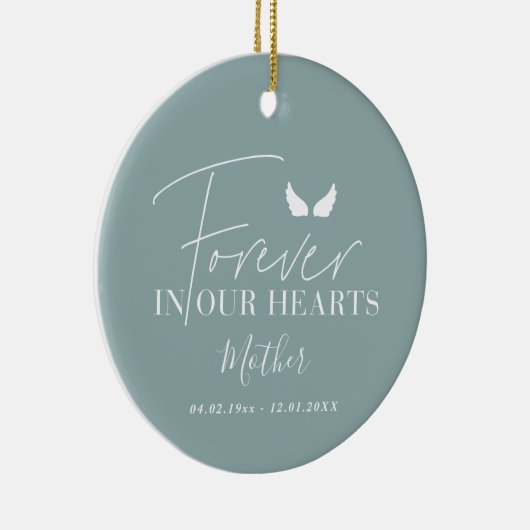 Blue Engel Flügel Weihnachtsbaum Keramik Ornament (Rechts)