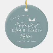 Blue Engel Flügel Weihnachtsbaum Keramik Ornament (Hinten)