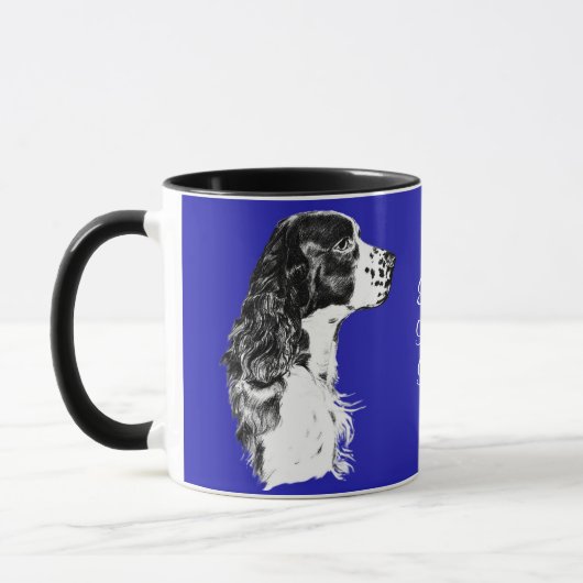Blue English Springer Spaniel Tasse (Links)