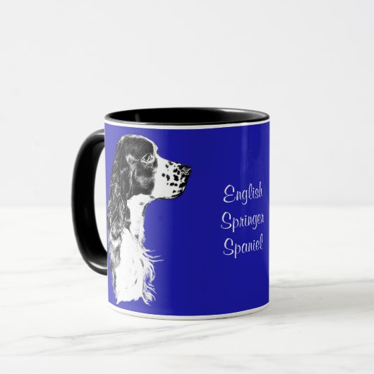 Blue English Springer Spaniel Tasse (Vorderseite Links)