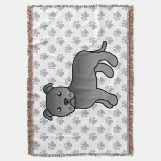 Blue English Staffordshire Bull Terrier Dog Decke (Vorderseite Vertikal)