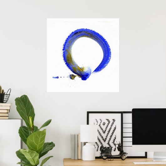 Blue Enso Poster (Heimbüro)