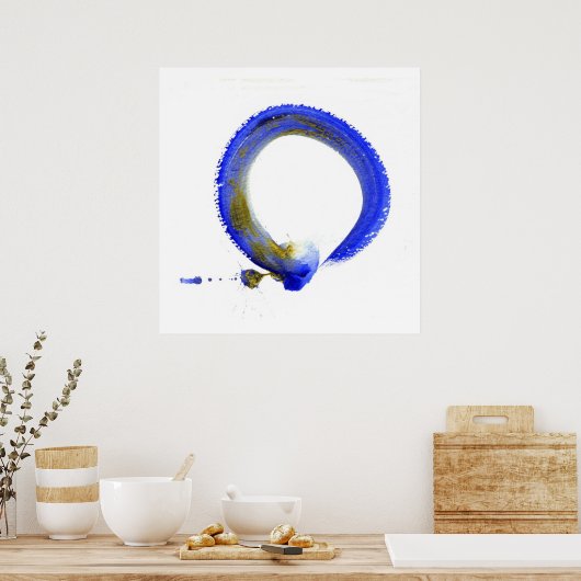 Blue Enso Poster (Küche)