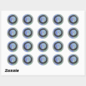 Blue Enso Zen Circle of Tranquility Stickers (Blatt)