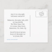 Blue Equalizer Einladungspostkarte (Rückseite)