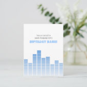 Blue Equalizer Einladungspostkarte (Stehend Vorderseite)