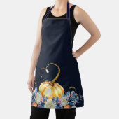 Blue Erntedank Pumpkin Floral Schürze (InSitu)