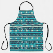 Blue Ethnic Aztec Schürze (Vorderseite)