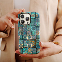 Blue Ethnic Blume Mandala | iPhone 14 Case-Mate