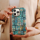 Blue Ethnic Blume Mandala | iPhone 14 Case-Mate Hülle