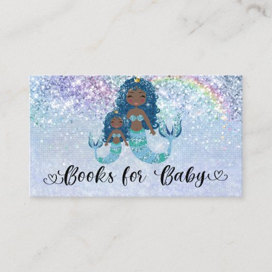 Blue Ethnic Mermaids Under Sea Books for Baby Begleitkarte (Vorderseite)