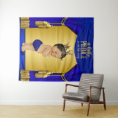 Blue Ethnic Prince Baby Dusche Hintergrund Wandteppich (Beispiel (Horizontal))