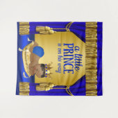 Blue Ethnic Prince Boy Babydusche Hintergrund Wandteppich (Vorderseite (Horizontal))