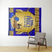 Blue Ethnic Prince Boy Babydusche Hintergrund Wandteppich (Beispiel (Horizontal))