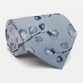 Blue Eucalyptus Elegant Wedding Krawatte (Gerollt)