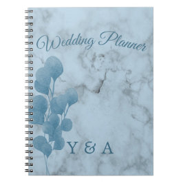 Blue Eucalyptus Foliage Modernes HochzeitsNotebook Notizblock