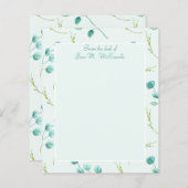 Blue Eucalyptus Personal oder Business Stationery (Vorne/Hinten)