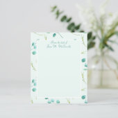 Blue Eucalyptus Personal oder Business Stationery (Stehend Vorderseite)