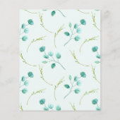 Blue Eucalyptus Personal oder Business Stationery (Rückseite)