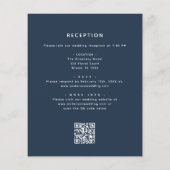 Blue Eucalyptus QR Code Einladung zum Hochzeitsfei (Rückseite)