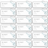 Blue Eucalyptus Sprig Guest Address Labels (Vorderseite)