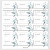 Blue Eucalyptus Sprig Guest Address Labels (Blatt)
