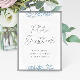 Blue Eucalyptus Wedding Foto Guestbook Sign