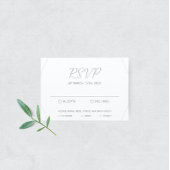 Blue Eucalyptus Wedding RSVP Card