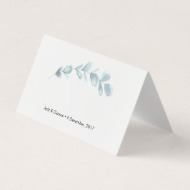 Blue Eucalyptus Zelt Cards | Hochzeitsplatzkarten
