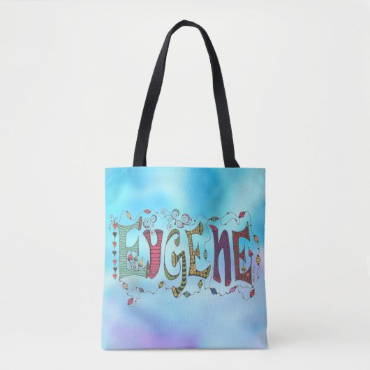 Blue Eugene Tote Bag Tasche (Vorderseite)