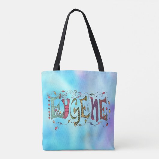Blue Eugene Tote Bag Tasche (Rückseite)