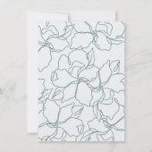 Blue & Eukalyptus Green Brunch & Bubbly Bridal Einladung (Rückseite)