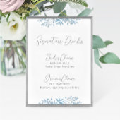 Blue Eukalyptus Wedding Signature Drinks Zeichen