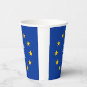 Blue European Gewerkschaft Flag Custom Paper Cups Pappbecher (Rechts)