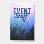 Blue Event Abzeichen für Konzerte oder Festivals Ausweis (Vorderseite)