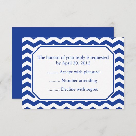 Blue-Event-Antwort, UAWG oder Antwortkarten für Na RSVP Karte (Vorne/Hinten)