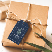 Blue Evergreen Tree Gift Tags - Set von 10 Jahren Geschenkanhänger