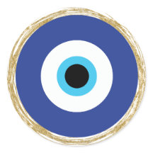 Blue Evil Eye Ästhetik Sticker