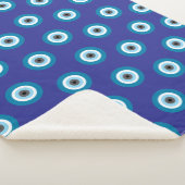 Blue Evil Eye Blanket Sherpadecke (3/4)