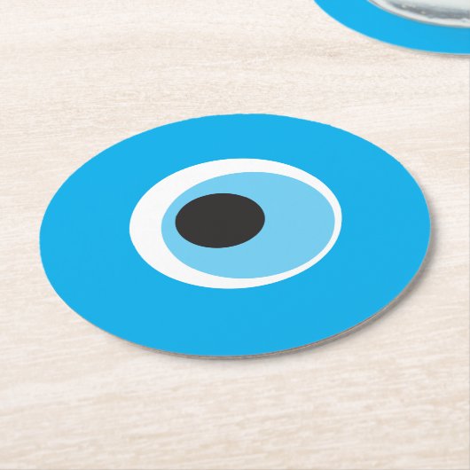 Blue Evil Eye Drink Untersetzer - Sammeln Sie alle (Angewinkelt)