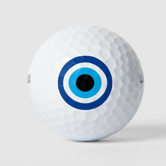 Blue Evil Eye Golfball Geschenk Set (Vorderseite)