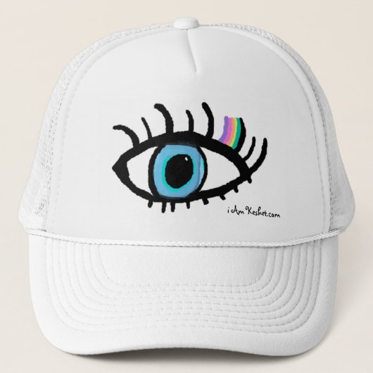 Blue Evil Eye Hat Truckerkappe (Vorderseite)