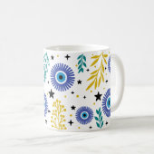 Blue Evil Eye Kaffeetasse (VorderseiteRechts)