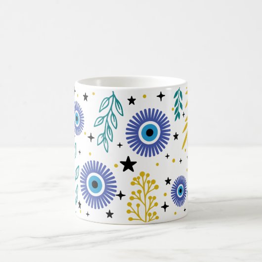 Blue Evil Eye Kaffeetasse (Mittel)