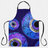 Blue Evil Eye Protection All-Over Print Apron Schürze (Vorderseite)