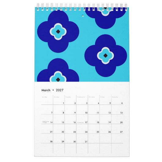 Blue Evil Eye Protective Talisman and Nazar Art Kalender (Mär 2027)