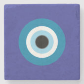 Blue Evil Eye Stone Untersetzer (Vorderseite)