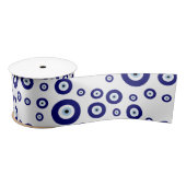 Blue Evil Eye Viel Glück & Protection Pattern Satinband (Spule)
