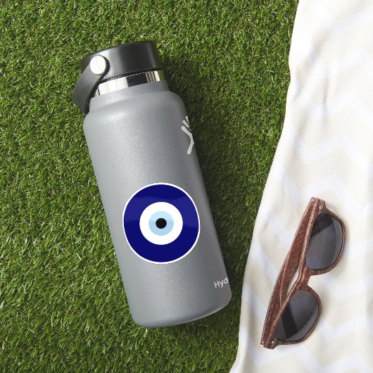 Blue Evil Eye Viel Glück & Protection Symbol Aufkleber (HydroFlask Insitu)